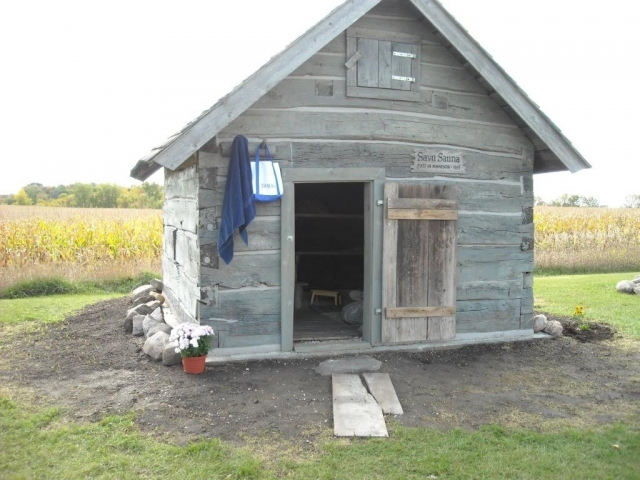 Color image of the restored Barberg-Selvälä-Salmonson Sauna, Cokato, 2016. Photograph by Harvey Barberg.