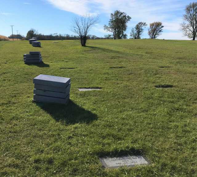 Headstones at Fergus Falls State Hospital cemetery