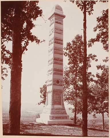 Monument to 2nd Minnesota Regiment at Mission Ridge, Chattanooga, Tennessee.