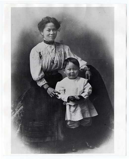 Liang May Seen with her son, Howard.