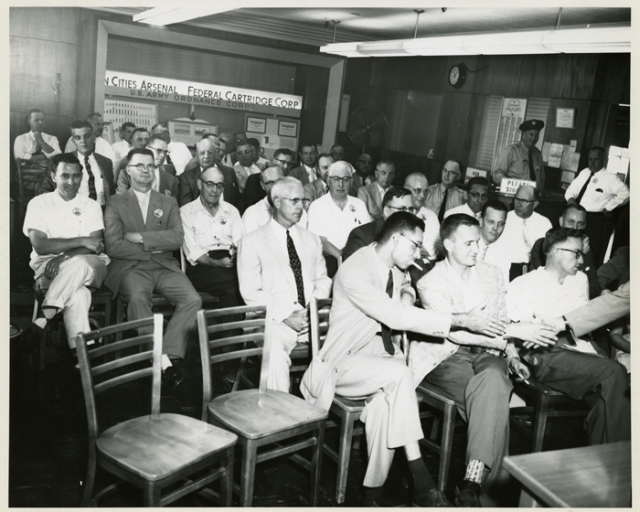 Employee meeting at the Twin Cities Arsenal