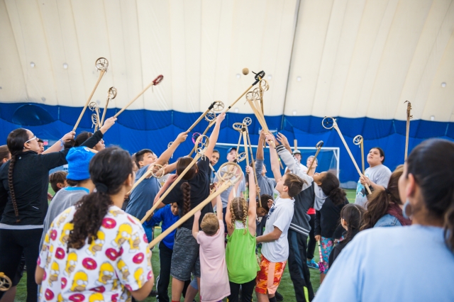 Community lacrosse game in Savage