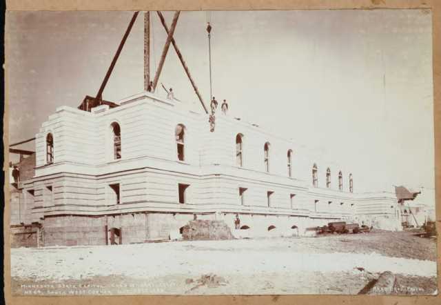 View of the capitol, mid-construction