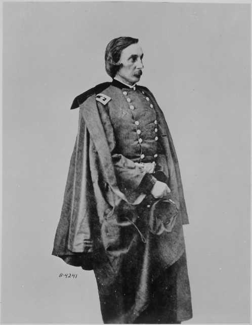 Black and white photograph of Major General Gouverneur K. Warren, ca. 1863–1865. Photographed by Matthew Brady.