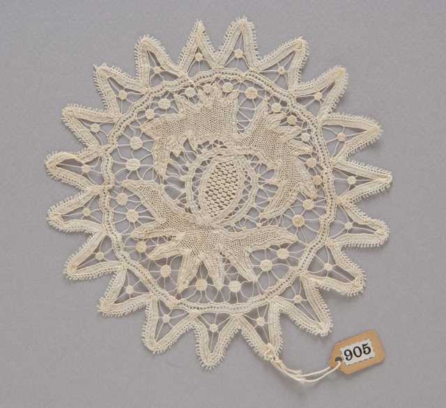 photograph of a round lace doily