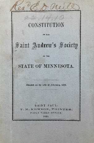 Constitution of a Scottish benevolent association
