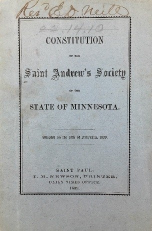 Constitution of a Scottish benevolent association