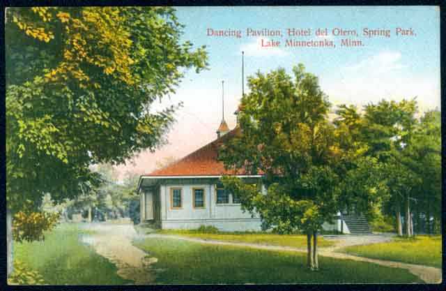 Color postcard of the Dancing Pavilion at the Hotel Del Otero, c.1910.