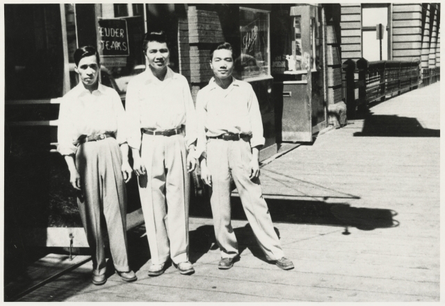 Huie family members outside Joe Huie’s Café