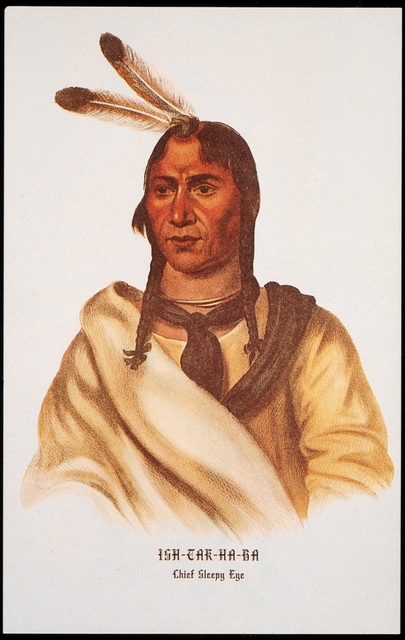 Color print of the Dakota leader Ishtakhaba (Sleepy Eye)