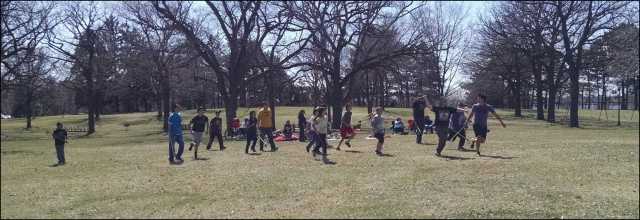 Community lacrosse game in Minneapolis
