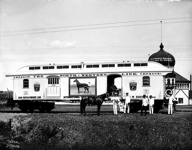 Dan Patch with his private car (from train)