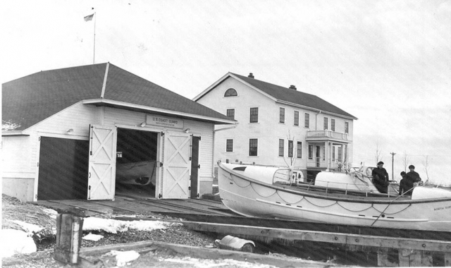 Coast Guard crewmen at North Superior Station