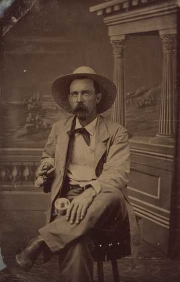 Black and white photograph of Josias King, c.1850.