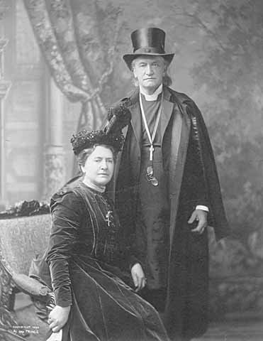 Black and white photograph of Bishop Henry B. Whipple and Evangeline Marrs Simpson Whipple, 1898.