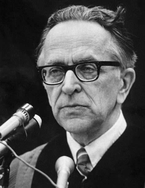 Black and white photograph of Harry Blackmun during his Supreme Court years, ca. 1975. 
