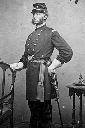 Black and white photograph of Colonel Hiram Berdan, c.1861. 