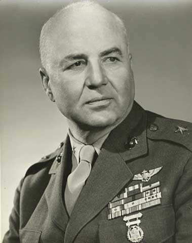 Black and white photograph of Melvin Maas as a Brigadier General in the Marines, c.1948. 