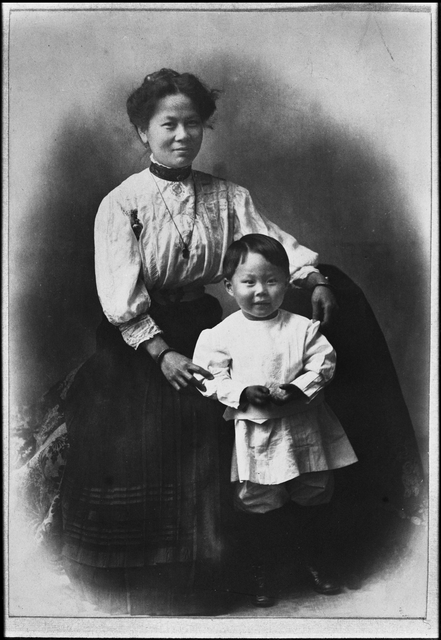 Liang May Seen with her son, Howard.