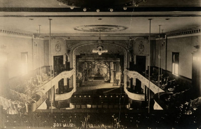 View of the stage from the upper balcony of the Socialist Opera House
