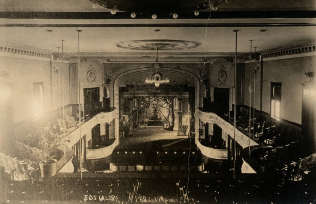 View of the stage from the upper balcony of the Socialist Opera House