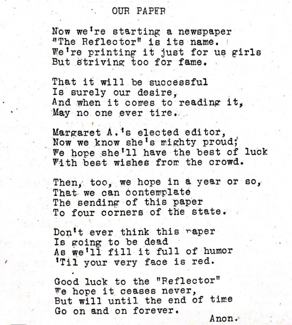 Poem in the Reflector