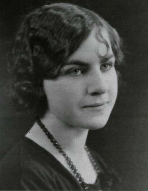 Black and white photograph of Dorthy Molter in high school, ca. 1925.