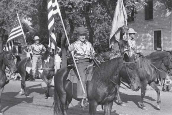Horse Club riders in Flax Day parade