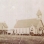 Black and white photograph of the dedication ceremony of the Immaculate Heart of Mary Catholic Church in Currie, held on September 23, 1883.