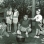 Black and white photograph of campers cooking outdoors at Dick Butwin Day Camp, 1967.