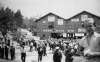 Black and white photograph of a Fourth of July festival at Co-opMesaba Park, 1937.