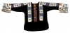 Ojibwe black velvet dance shirt was probably made for Kay-zhe-baush-kung (Otto Bismark) of Walker, Minnesota. Purchased by Neal Barnard at the Leech Lake Reservation ca.1920.