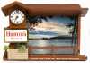 A promotional item produced by Hamm’s Brewing Company ca. 1950. This clock shows a cabin scene that embodies the essence of Hamm’s early advertising campaign around the “cool refreshment of Minnesota’s vacationland.”