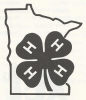 Minnesota 4-H logo. The 4 Hs represent head, heart, hands, and health.