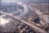 Aerial view of Grand Forks, East Grand Forks, and the flooded Red River