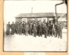 Black and white photograph of an ice Cutting Crew on East Shore of Lake Waconia, c.1920.