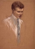 Pastel drawing on paper of Adolf Dehn made by Wanda Gág, c.1915.