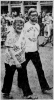 Photograph of Alice Tripp and Dick Hanson, marching