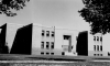 Black and white photograph of Camp Ripley’s first armory, located just inside the main gate, was completed in 1937.