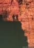 Color image showing shadows of visitors to Blue Mounds Quarry, 1995.