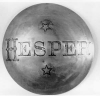 Black and white photograph of bronze capstan from the Hesper