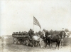 Black and white photograph of mmbers of the White Earth boarding school band photographed by the A. A. Richardson Photo-Illustrating Company between 1908 and 1916.