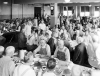 Black and white photograph of workers on State Emergency Relief Administration (SERA) farm near Duluth, Lake County, 1935.