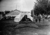 Black and white photograph of a recruiting office for the 1st Minnesota Infantry Brigade, 1917 Minnesota State Fair.