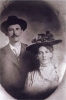 Black and white wedding portrait of Frank and Sophia Schott, June 25, 1909.