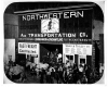 Photograph of an office of the Northwestern Express Company, the reorganized Minnesota Stage Company, in Deadwood, South Dakota, c.1880.