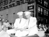 Mayor Humphrey and Aquatennial general chairman riding in the Aquatennial Parade, 1946