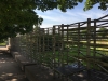 The memorial features a steel trellis inscribed with the names of twenty-five prominent Minnesota suffragists, including Alice Ames Winter, Marguerite Milton Wells, and Myrtle Cain. Photo by Linda A. Cameron.