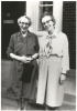 Black and white photograph of Agnes Keenan (left) and her sister, Anna Keenan (Sister Immaculata, CSJ), c.1960. From the Agnes Keenan Collection. St. Catherine University Archives, St. Paul.