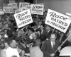 Black and white photograph of members of the Socialist Workers Party demonstrating, c.1935.